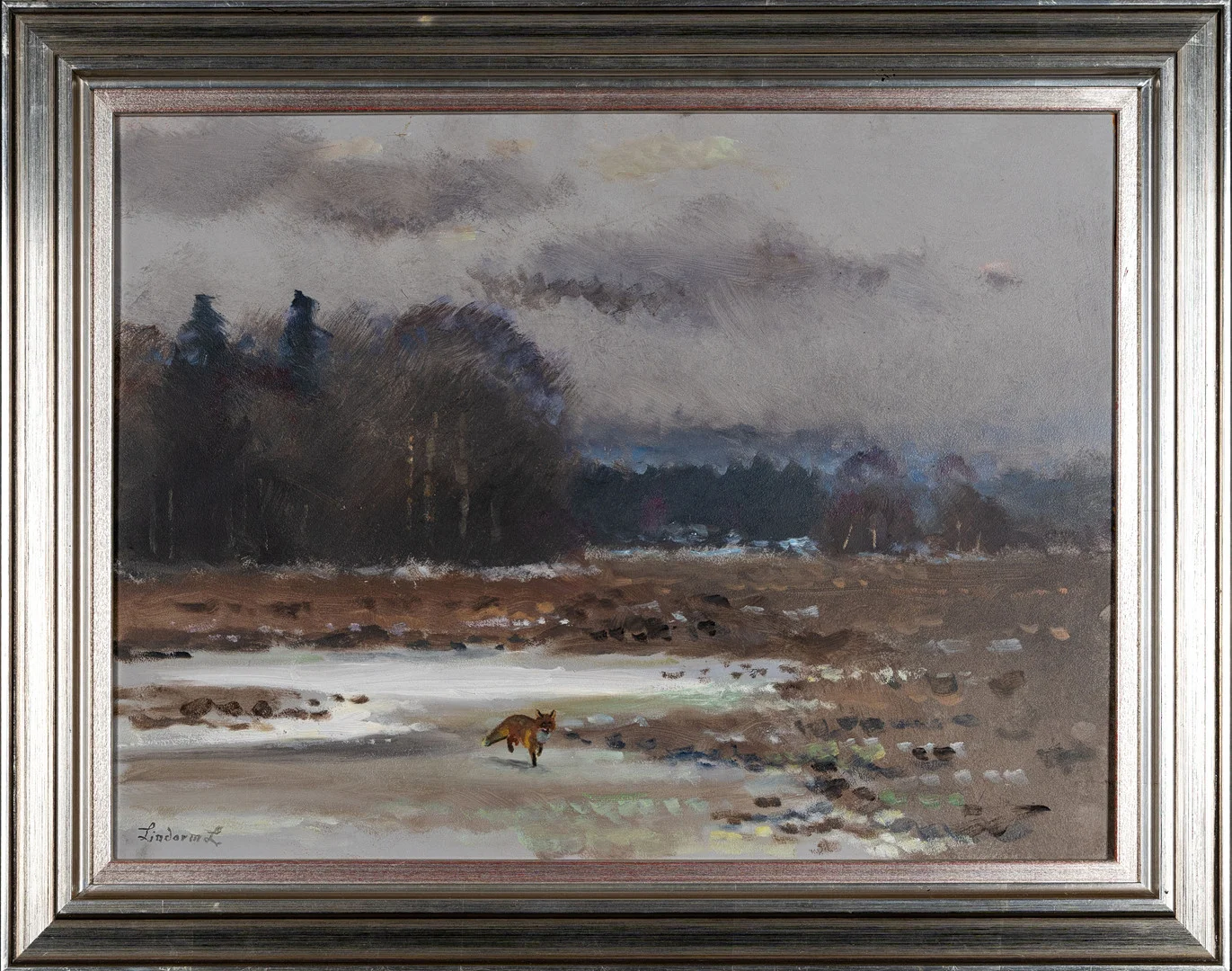 LINDORM LILJEFORS. Olja på pannå, Signerad Lindorm L. — Paintings — Norrlands Auktionsverk