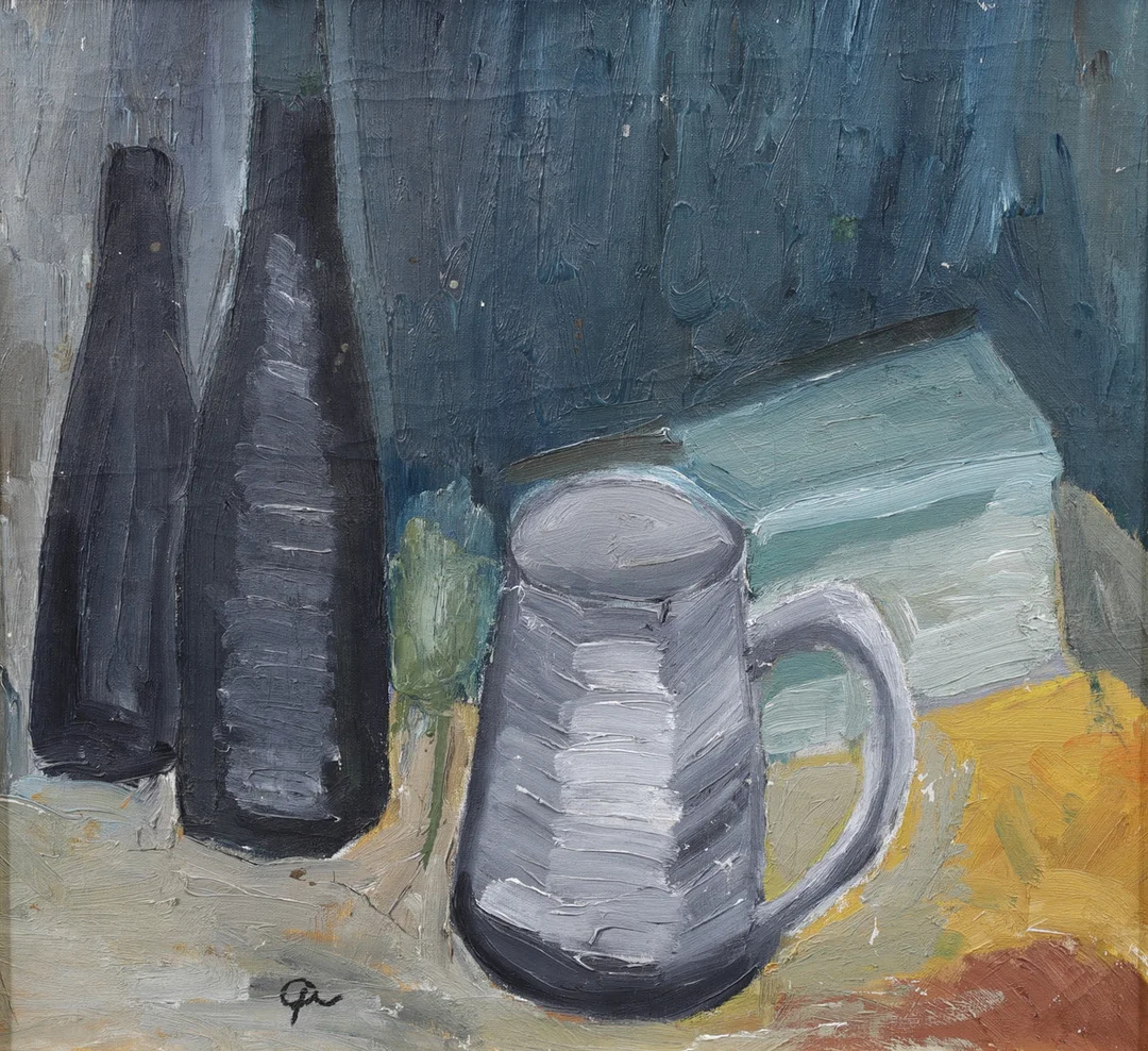 CALLE JOHANSSON. Stilleben, olja på duk, signerad. — Paintings — Växjö Auktionskammare