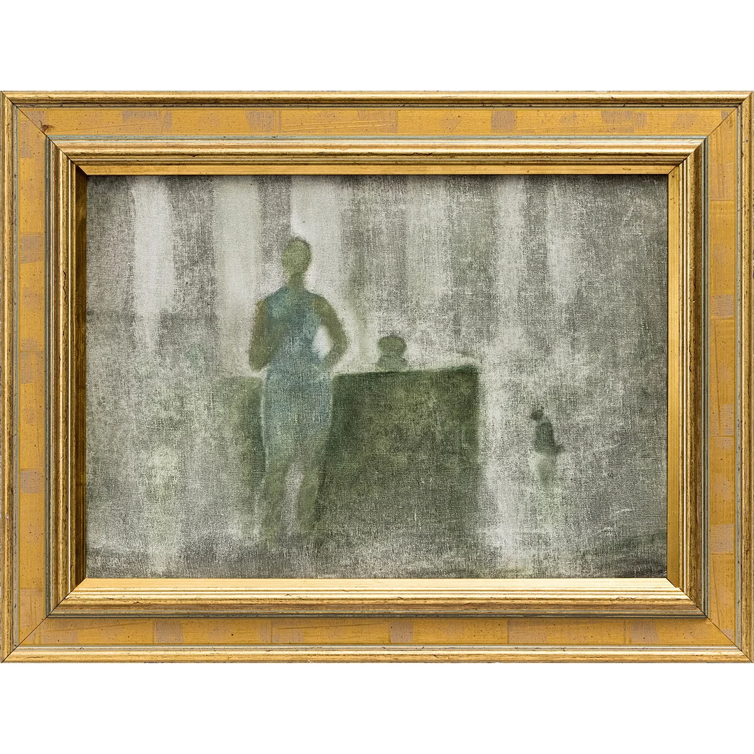 ARNE MALMBORG (1924-1990); "Motljusflickan", olja på duk, monogramsignerad. — Paintings — Stockholms Auktionsverk Göteborg