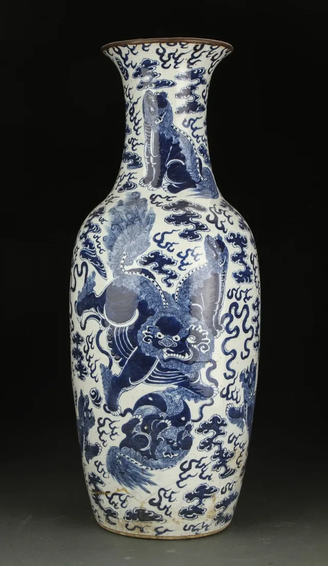 Kinesisk vase af porcelæn, 1800-tallet