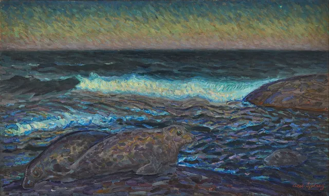 AXEL SJÖBERG (1866-1950). "Skärbådan".