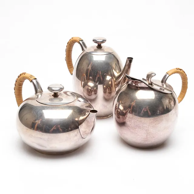 SERVIS, 3 delar, nysilver, GAB, Funkis, 1900-talets första hälft.