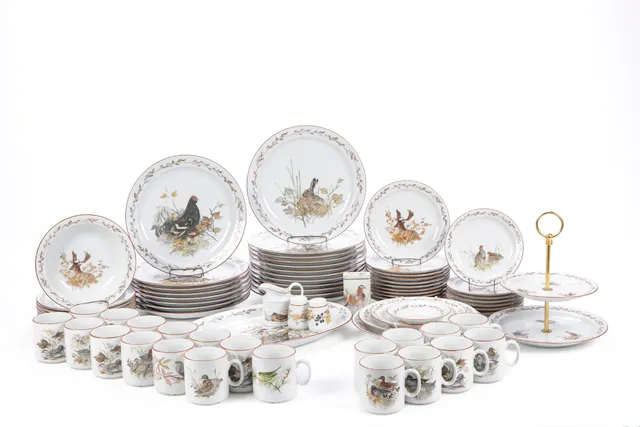 Mads Stage. Hunting set. Porcelain service (75)