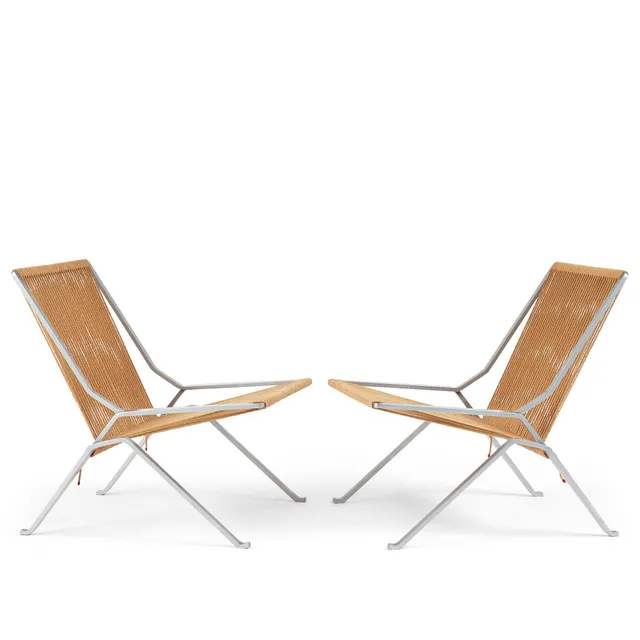 Poul Kjaerholm, fåtöljer ett par, "PK 25", The Element Chair, E Kold Christensen, Danmark ca 1962.
