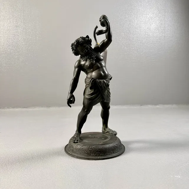 SKULPTUR, föreställande satyren Silenus, 1800-talets andra hälft.