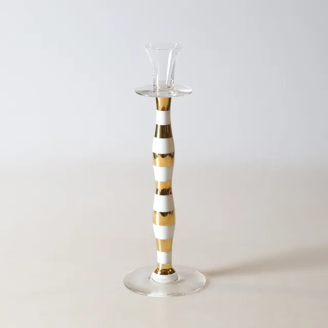 ANNE NILSSON. ljusstake, glas, "Celeste", Orrefors.
