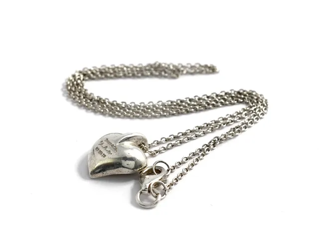 KEDJA/HÄNGE, silver, längd 42 cm, TIFFANY & CO, Elsa Peretti, "Carved heart".