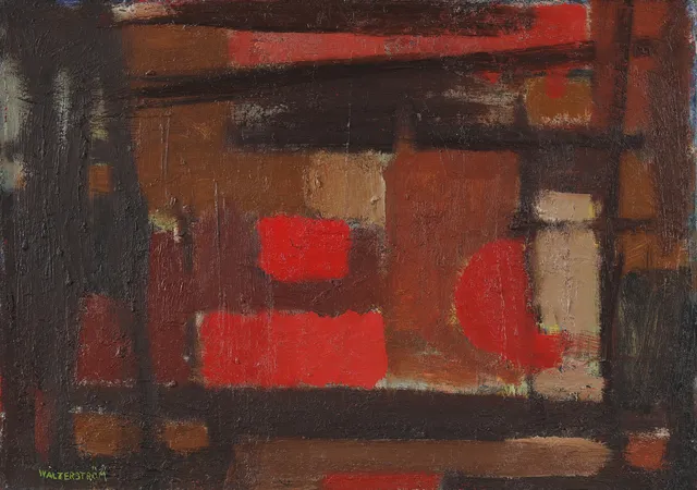 INGVAR WALTERSTRÖM (1920-1988) komposition, olja på duk.