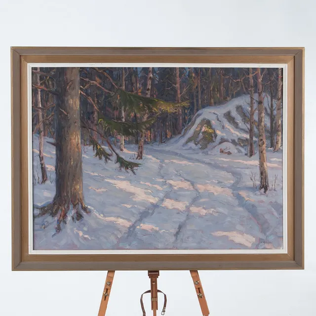 EINAR KRÜGER. Olja på duk, signerad.