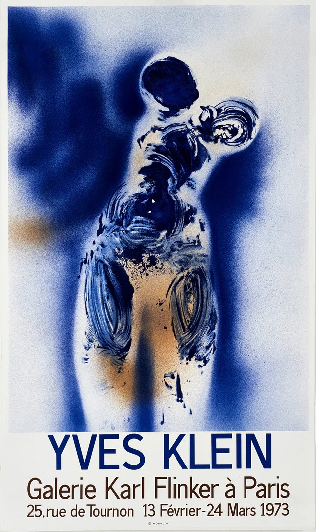 YVES KLEIN (1928-1962) (efter), "Yves Klein" (Galerie Karl Flinker Exhibition Poster), färglitografi 1973. — Engravings & Prints — Crafoord Auktioner Stockholm