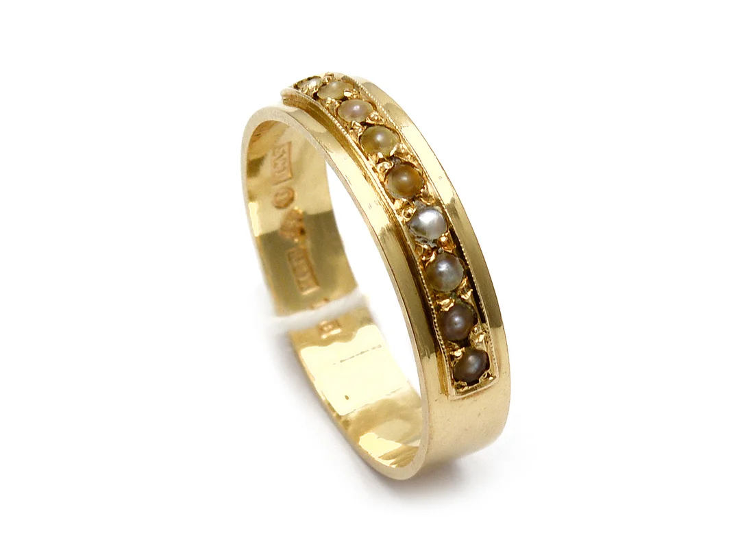 Ring 18K 2,7g Ø17 med skadade pärlor — Smycken/Ring — Kaplans