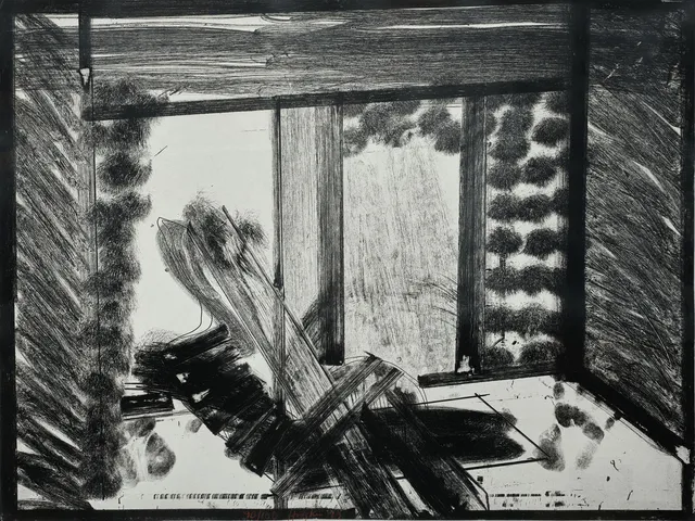 HOWARD HODGKIN (Storbritannien, 1932-2017). "Thinking Aloud in The Museum of Modern Art", signerad och daterad Hodgkin 79, numrerad 90/100, etsning.