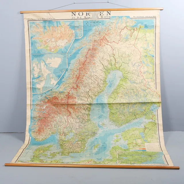 NORDISK KARTA, ÅR 1925, MAGNUS ROTH.