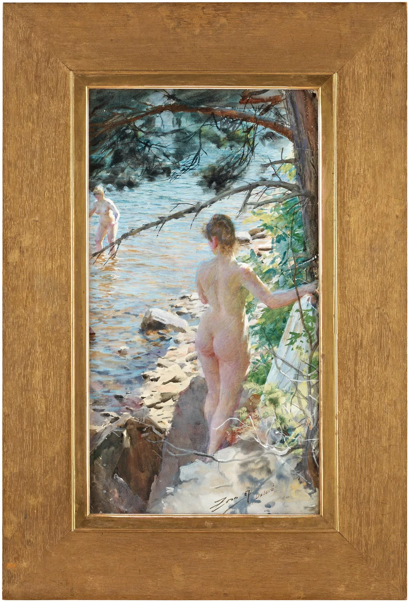 Anders Zorn, "Dalaröklippor II" ("I skärgården"). — Bukowskis
