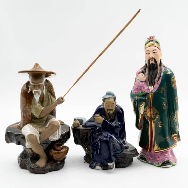 FIGURINER, porslin, Kina, 1900-tal (3st).
