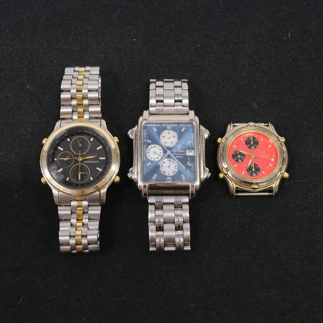 ARMBANDSUR. FESTINA OCH CITIZEN. TRE DELAR. — Wristwatches — Björnssons Auktionskammare