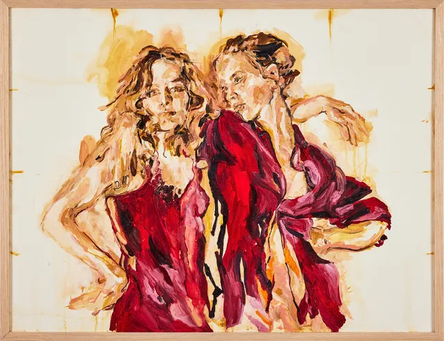 ELIN KÄLLMAN. Nina och Angelica, olja på duk, 62 x 80 cm.