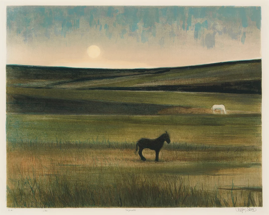 Sand, Vebjørn — "Saganatt" — Kunst/Grafikk — Blomqvist