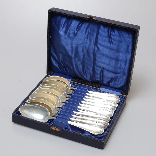 12 MATSKEDAR, SILVER, MODELL HAGA.