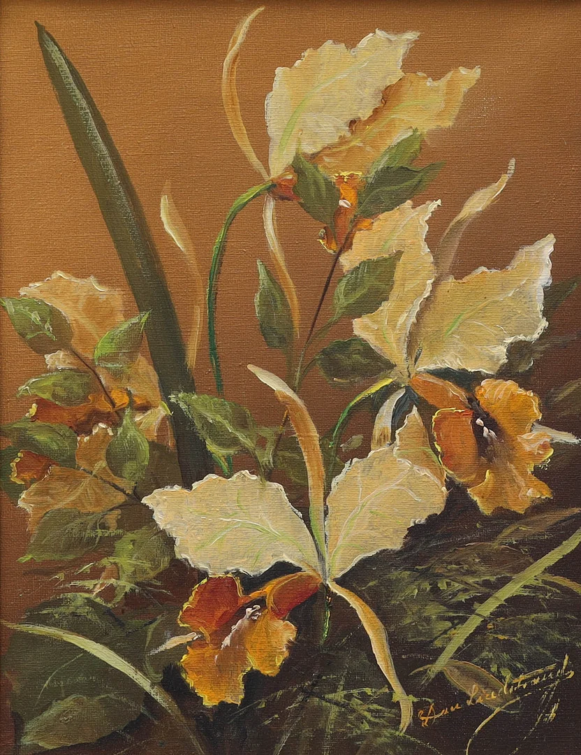DAN LINDSTRAND. olja på duk, blomsterstilleben, signerad. — Paintings — Auktionsmagasinet Vänersborg