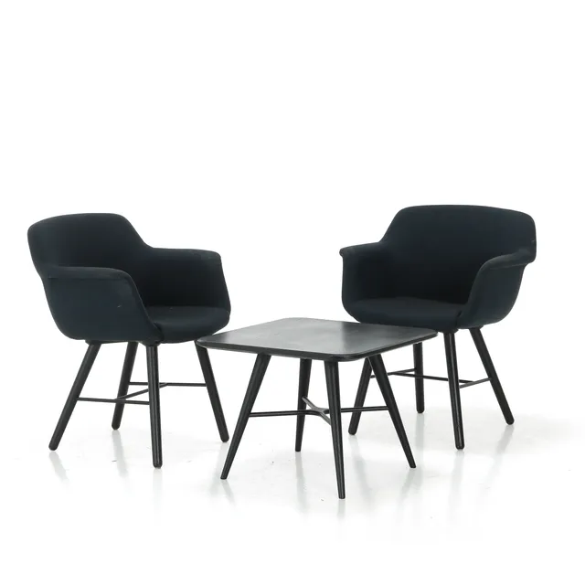 Space Copenhagen for Fredericia Furniture. Two lounge chairs and coffee table (3)