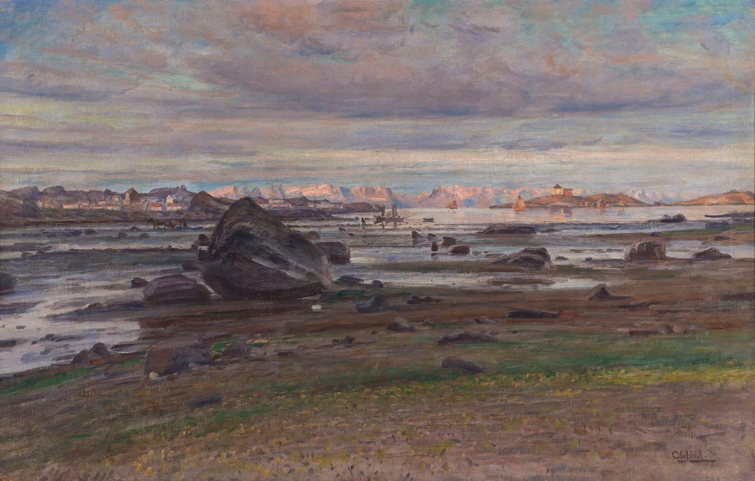 Juul, Ole — "Aftenstemning" — Kunst/Maleri — Blomqvist