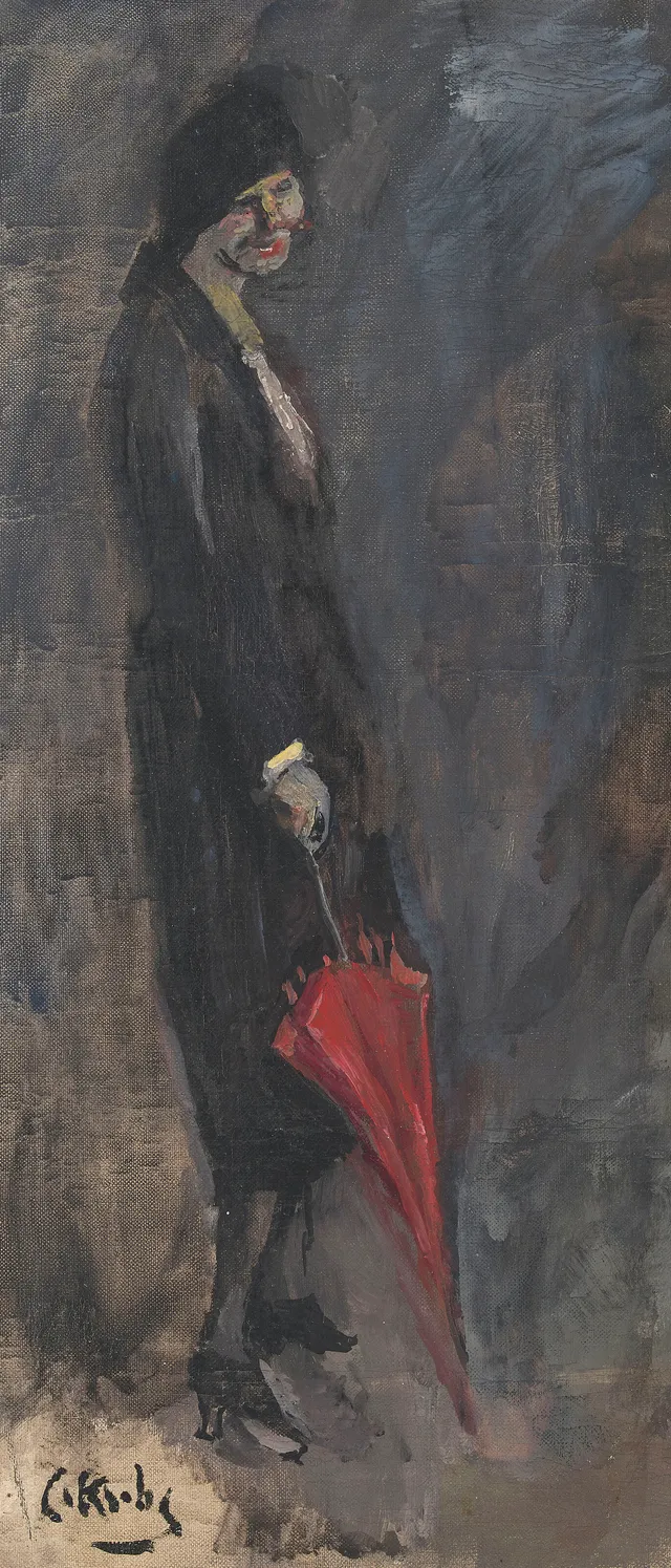 Krohg, Christian — "Rød parasol"
