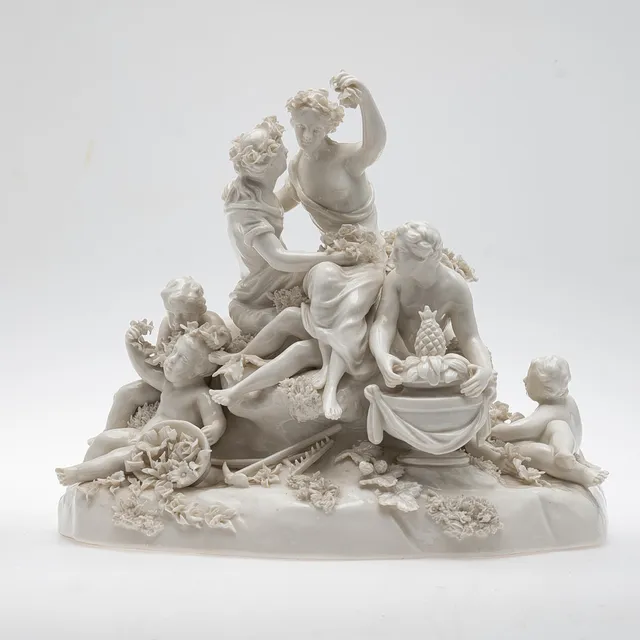 Nymphenburg, Frühlings-Gruppe, Porzellan, 19. Jahrhundert, Deutschland.