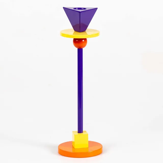 ANNA EFVERLUND. Ljusstake, "Konfetti", lackerad metall, Ikea, 1980-tal.