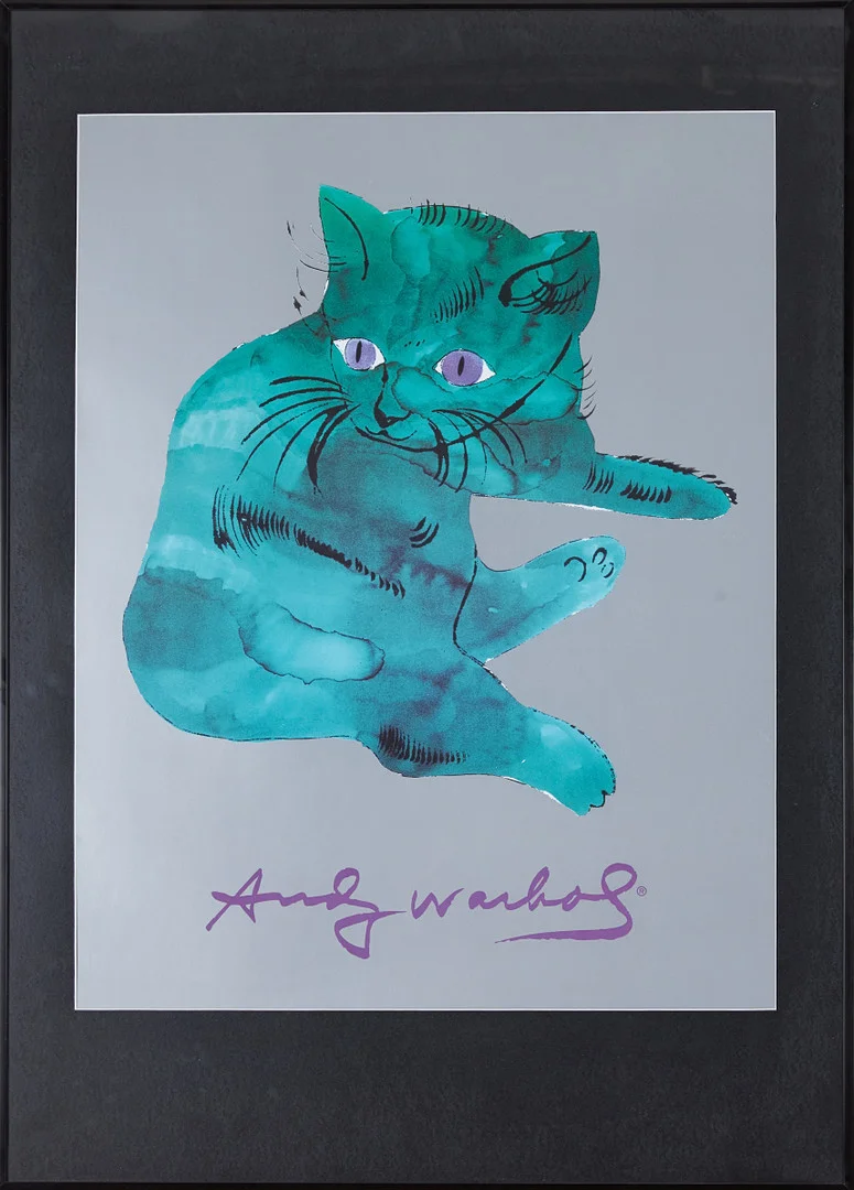 ANDY WARHOL. EFTER. Affisch, signerad i trycket. — Engravings & Prints — Stockholms Auktionsverk Magasin 5