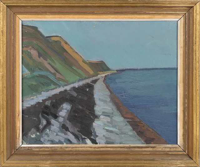 JOHN IVAR BERG (1916-2003). Kustlandskap, olja på duk.