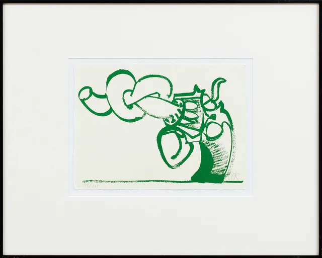 CARL FREDRIK REUTERSWÄRD. "Non-violence", färglitografi, signerad och numrerad 102/295.
