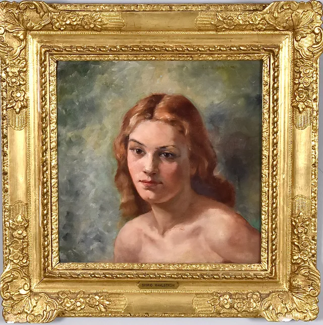 SIGRID WAHLSTRÖM DE ROUGEMONT. Olja på duk.