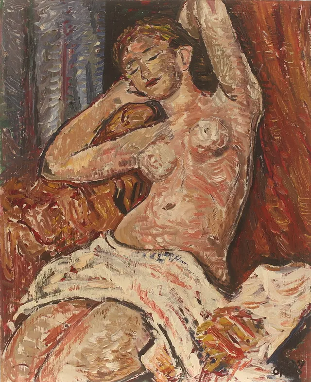 OTTO PAAS. Olja på pannå, signerad.