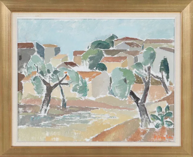 HILMER BENGTSSON (1925-1995). "Italien", olja på duk.