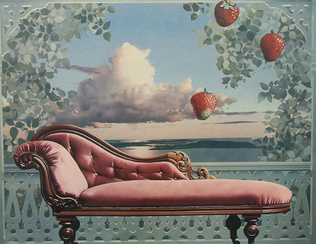 HOWARD BROOKES. offsettryck, "The Strawberry Serenade", signerad. — Engravings & Prints — Höörs Auktionshall