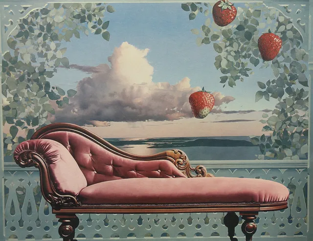HOWARD BROOKES. offsettryck, "The Strawberry Serenade", signerad.