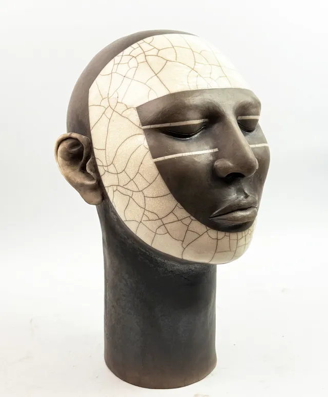 JANICE JAMES (BRITISH B. 1954). TRIBAL HEAD.