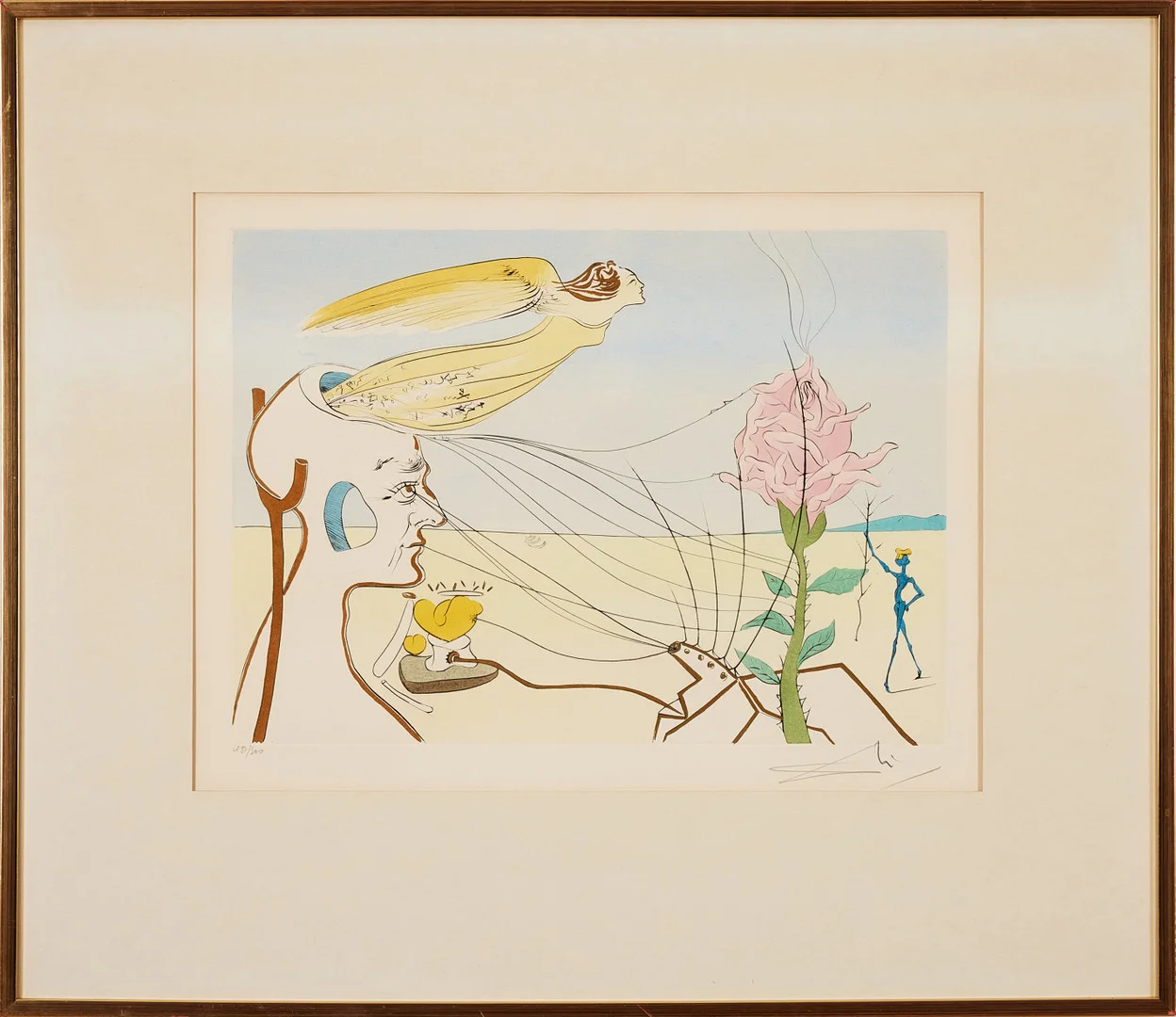 SALVADOR DALÍ. La rose (The dream). — Engravings & Prints — Stockholms Auktionsverk Fine Art