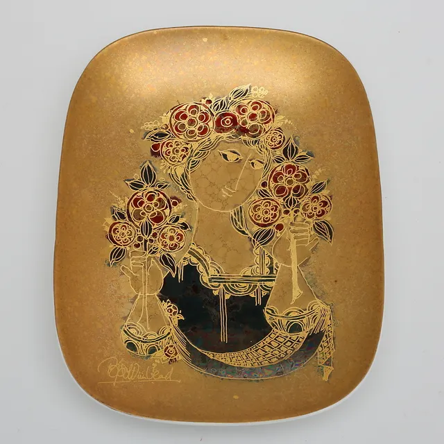 BJÖRN WIINBLAD. Fat, porslin, Rosenthal Studio-linie, Tyskland.