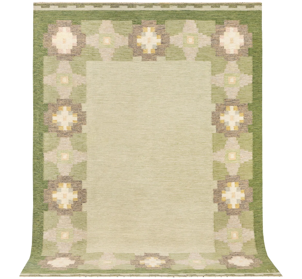 INGEGERD SILOW. Matta, röllakan, 230x169 cm. — European Carpets & Textiles — Formstad Auktioner