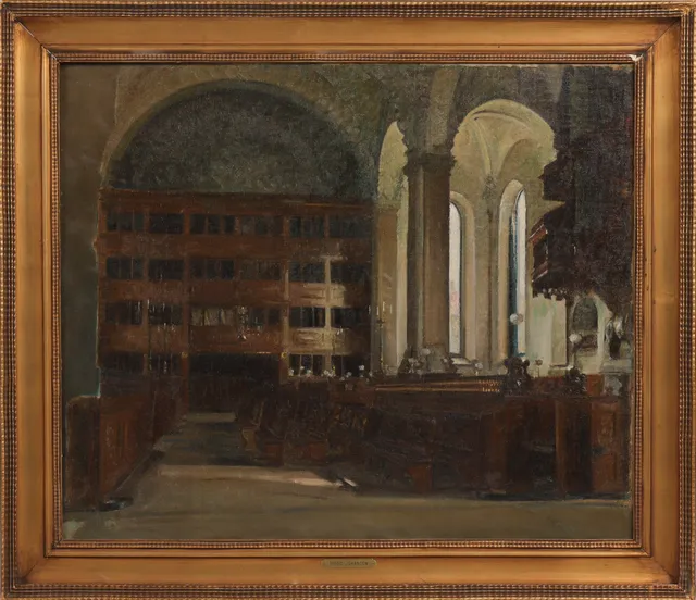 Viggo Johansen. Interior from church