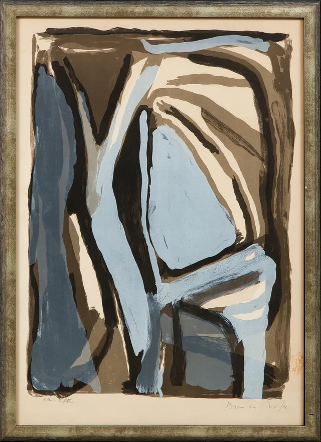 BRAM VAN VELDE. Komposition, färglitografi, signerad, märkt EA och numrerad X/XX.