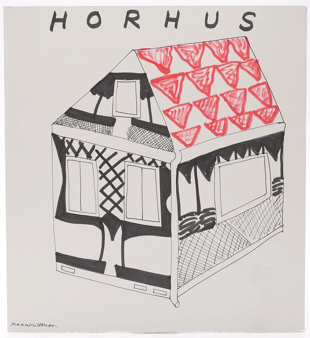 MARTIN MÖLDENER. "Horhus", tusch på passepartout, signerad och daterad. — Drawings — Gomér & Andersson Linköping