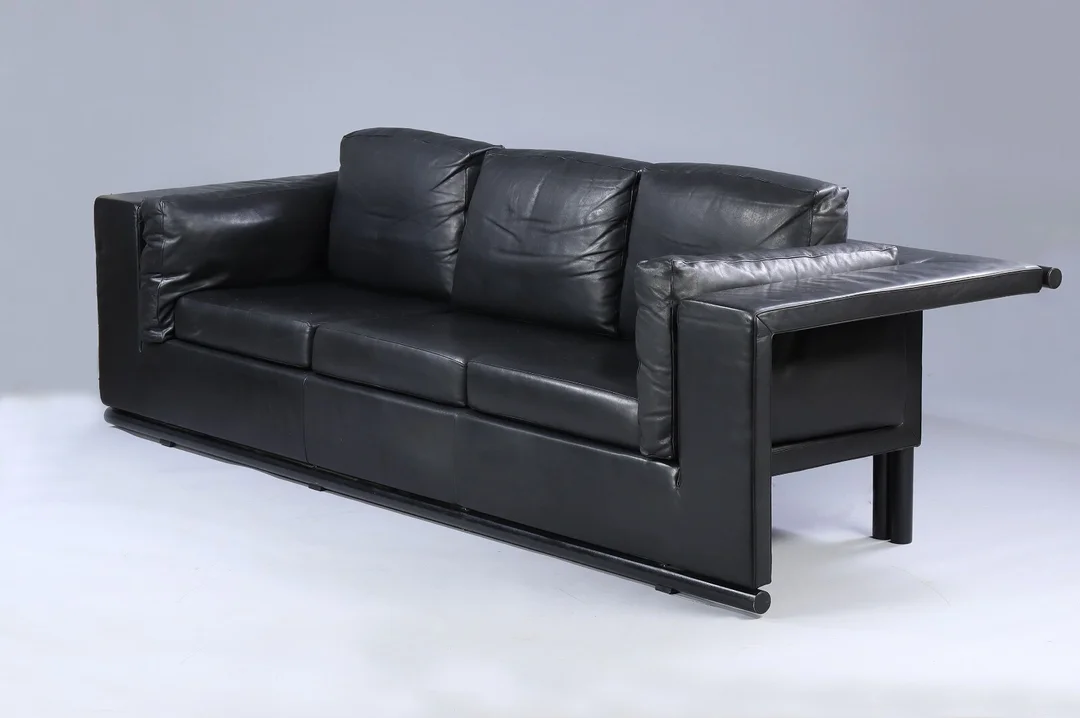 Paolo Piva for De Sede. Rare detached three-person. vintage sofa, black leather, 1990s — Furniture/Lounge suites, sofas — Lauritz