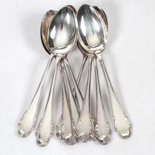 SKEDAR, 9 st, silver Haga, JLH, 1960-tal. Vikt 378 gram.