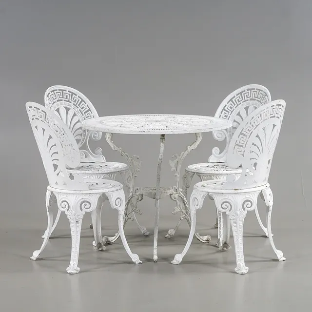 CAFÉGRUPP Aluminium, 5 delar, 1900-talets andra hälft.