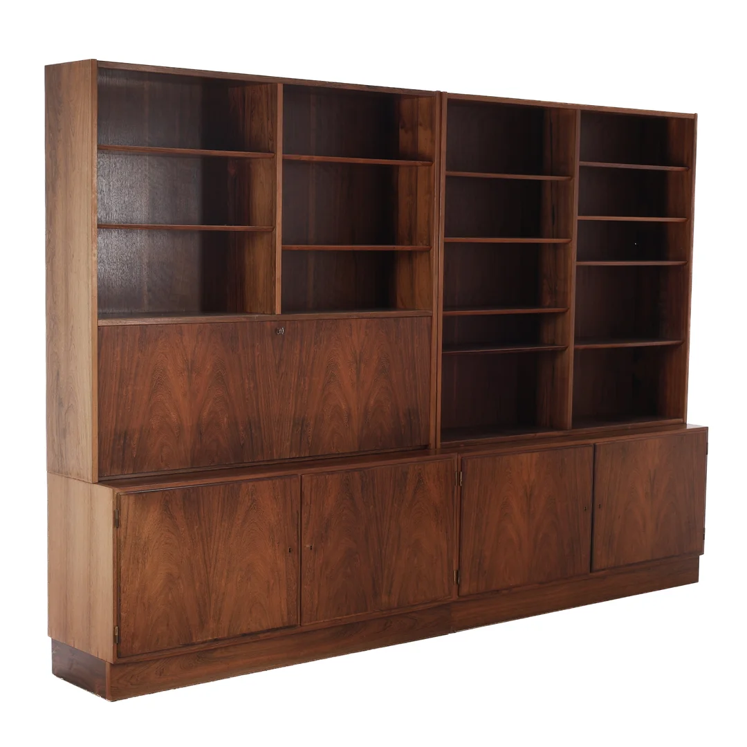 Carlo Jensen for Poul Hundevad: Shelving system made of rosewood — Furniture/Shelving — Lauritz