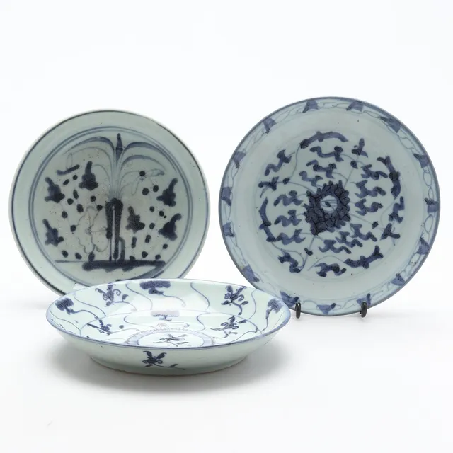 FAT, porslin, 3 st, Kina. Qing (1644-1911).