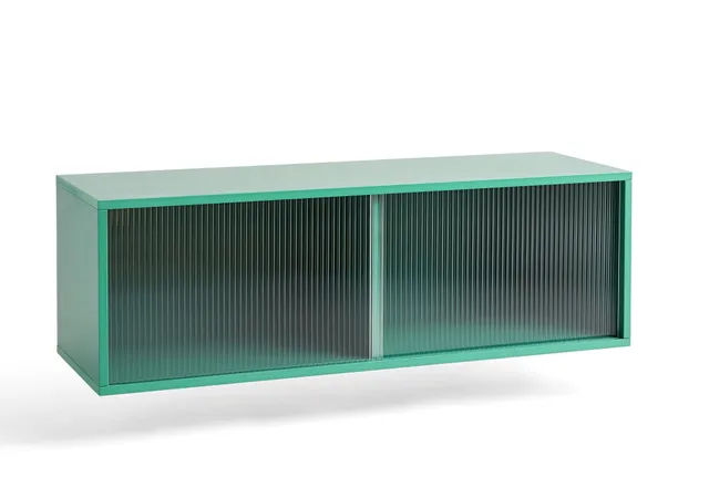 Muller Van Severen for HAY. Wall-mounted cabinet module with glass door, Colour Cabinet, green, 120 cm